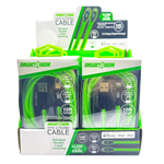 Charging Cable Glow in The Dark Assortment 10FT - 6 Pieces Per Retail Ready Display 25113 GADGET GEAR