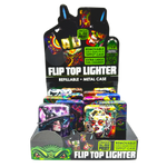 Metal Flip Top Lighter - 12 Pieces Per Retail Ready Display 25281 SMOKEZILLA