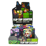 Metal Flip Top Lighter - 12 Pieces Per Retail Ready Display 25281 SMOKEZILLA