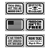 Light-Up Patriotic Parent Suction Cup Mount Car Sign - 6 Pieces Per Retail Ready Display 25319