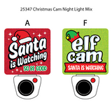 Christmas Cam Night Light AC Wall - 6 Pieces Per Retail Ready Display 25347