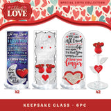 Valentine's Day Glass and Gift Assortment Floor Display - 57 Pieces Per Retail Ready Display 88574