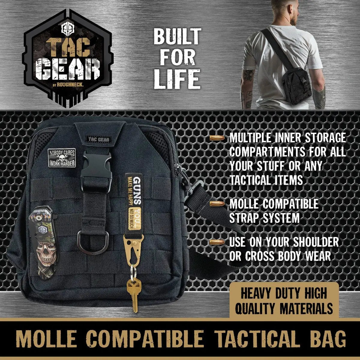 Mini MOLLE Tactical Sling Bag with Strap - 4 Pieces Per Retail Ready Display 25486 TAC GEAR