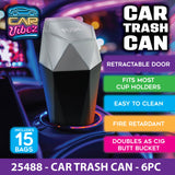 Mini Car Trash Can Accessory - 6 Pieces Per Retail Ready Display 25488