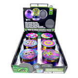 Metal 4 Piece Grinder with Printed Top - 6 Pieces Per Retail Ready Display 25552 SMOKEZILLA