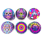 Metal 4 Piece Grinder with Printed Top - 6 Pieces Per Retail Ready Display 25552 SMOKEZILLA