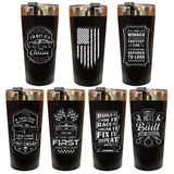 Vasos Térmicos Aislados de Acero Inoxidable de 20 oz con Emblema Metálico Impreso - 6 Piezas por Exhibidor Listo para Venta al por Menor 25835