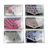 Llavero de cartera con diamantes de imitación Bling - 12 piezas por expositor listo para venta al por menor 26045