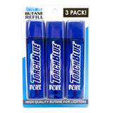 Recarga de butano de 18 ml, paquete de 3 unidades - 18 piezas por expositor listo para la venta minorista 26227