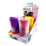 Vasos de silicona SipTrendz de 22 oz - 6 unidades por expositor listo para venta al por menor 26263