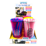 Vasos de silicona SipTrendz de 22 oz - 6 unidades por expositor listo para venta al por menor 26263