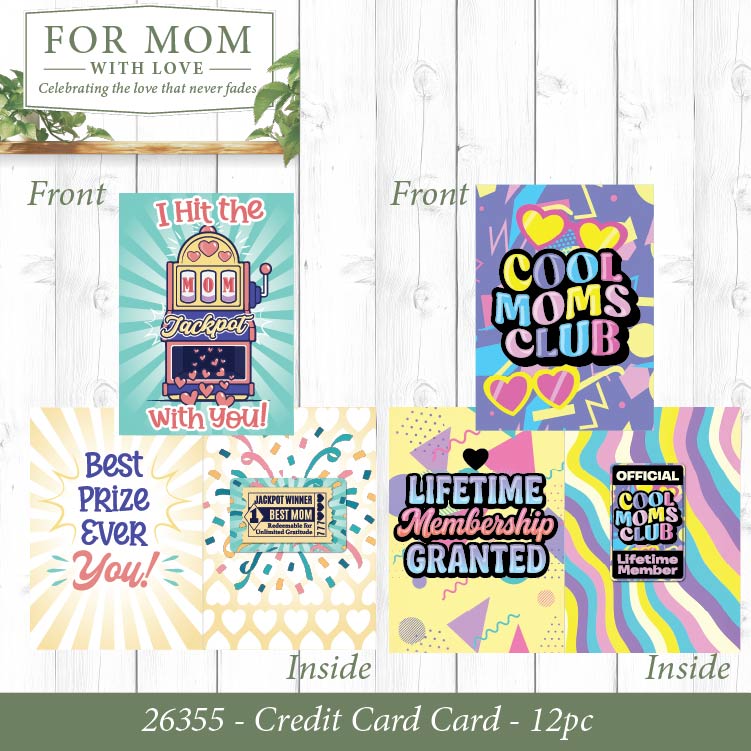 Mothers Day For Mom with Love Assortment Floor Display - 86 Pieces Per Retail Ready Display Kit 88624 NOVELTY INC