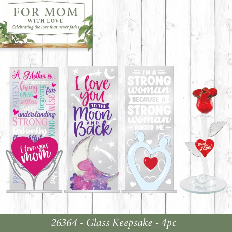 Mothers Day For Mom with Love Assortment Floor Display - 86 Pieces Per Retail Ready Display Kit 88624 NOVELTY INC