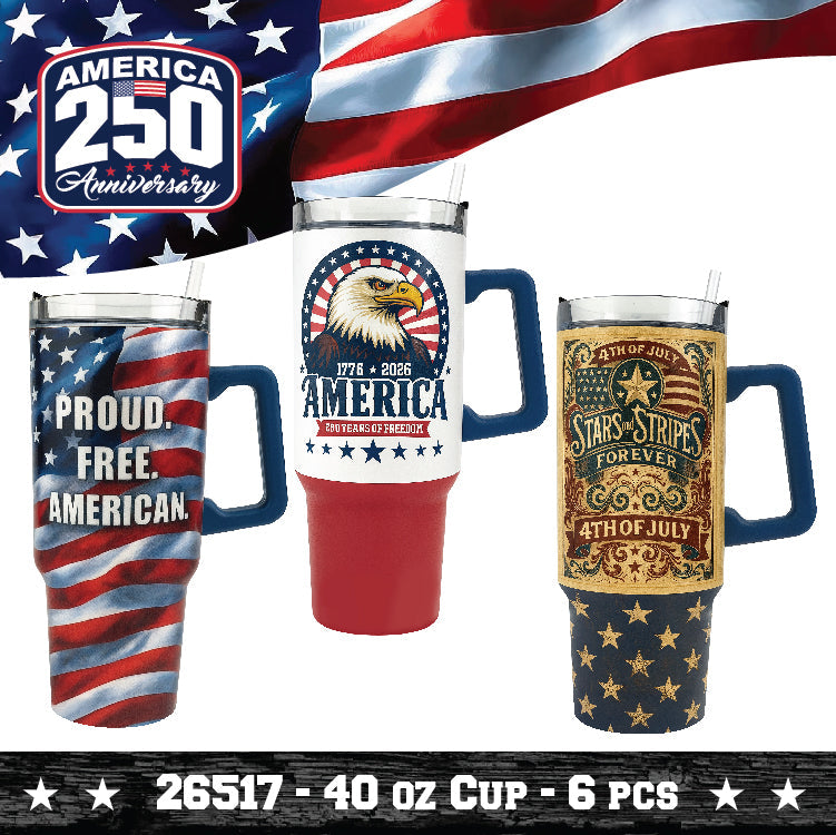 Patriotic USA 250 Floor Display - 78 Pieces Per Retail Ready Display Kit 88626 NOVELTY INC