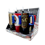 Vaso impreso patriótico de EE. UU. de 40 oz y 250 ml - 6 piezas por exhibidor listo para minoristas 26541