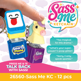 Sass Me Keyboard Fidget Keychain - 12 Pieces Per Retail Ready Display 26560