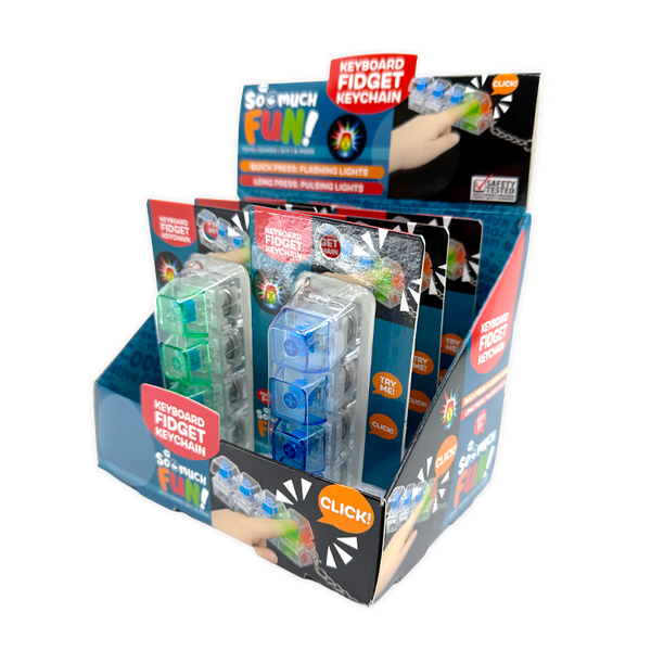Keyboard Fidget Keychain - 6 Pieces Per Retail Ready Display 26562