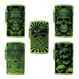 Glow in The Dark Flip Top Lighter - 15 Pieces Per Retail Ready Display 26625