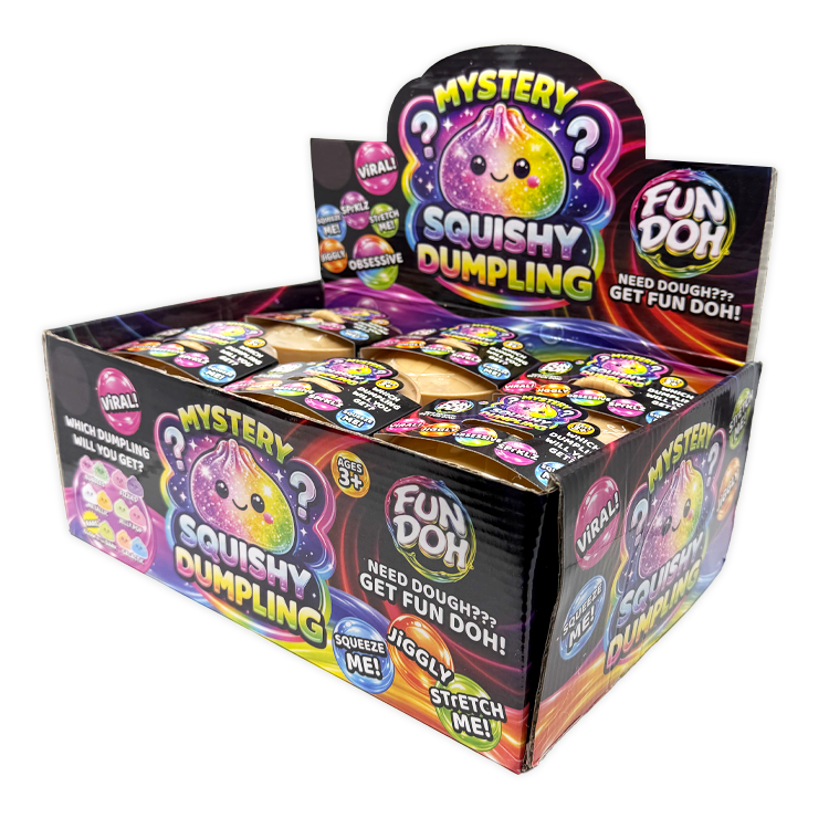 Fun Doh Squishy Misterioso Juguete de Dumpling - 12 Piezas por Expositor Listo para Venta al por Menor 26628