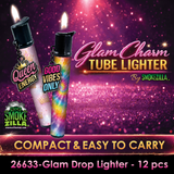 Glam Charm Tube Lighter - 12 Pieces Per Retail Ready Display 26633