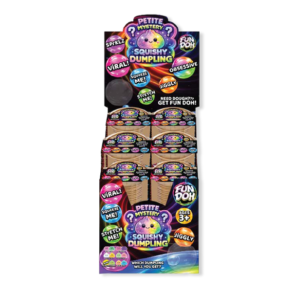 Fun Doh Petite Mystery Dumpling Squishy Toy - 12 Pieces Per Retail Ready Display 26652