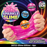 Fun Doh Glitter Slime - 6 Pieces Per Retail Ready Display 26722