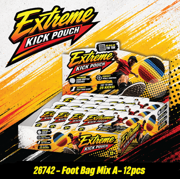 Kick Drop Foot Bag Game - 12 Pieces Per Retail Ready Display 26742
