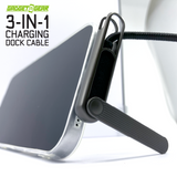 3-IN-1 Charging Dock 3FT USB-C Connector USB-A Adapter Cable - 6 Pieces Per Retail Ready Display 26753