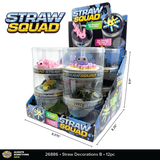 3D Printed Straw Decorations - 12 Pieces Per Retail Ready Display 26886
