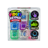 Light-Up Fidget Keypad Keyboard Keychain - 12 Pieces Per Retail Ready Display 27052