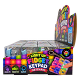 Light-Up Fidget Keypad Keyboard Keychain - 12 Pieces Per Retail Ready Display 27052