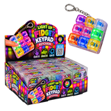 Light-Up Fidget Keypad Keyboard Keychain - 12 Pieces Per Retail Ready Display 27052