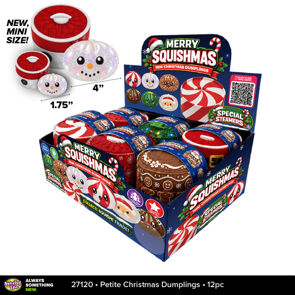Fun Doh™ Merry Squishmas Petite Squishy Christmas Dumplings - 12 Pieces Per Retail Ready Display 27120