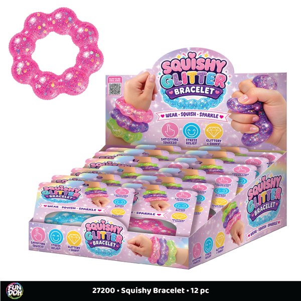 Fun Doh™ Squishy Glitter Bracelet - 12 Pieces Per Retail Ready Display 27200
