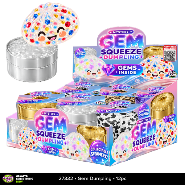Fun Doh™ SquishZilla™ Mystery Gem Squeeze Jelly Dumpling Squish Toy - 12 Pieces Per Retail Ready Display 27332