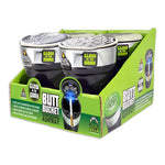 Glow In The Dark Printed Lid Butt Bucket Ashtray with LED Light - 4 Per Retail Ready Wholesale Display 40308 SMOKEZILLA