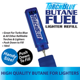 18ML Torch Blue Bulk Butane Refill - 18 Pieces Per Retail Ready Display 41355