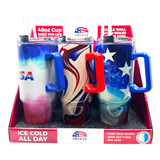 40 oz Stainless-Steel Insulated Patriotic Printed Cups - 6 Pieces Per Retail Ready Display 41686