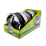 Glass Metal Plated Round Ashtray - 5 Pieces Per Retail Ready Display 41854