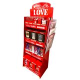 Valentine's Day Glass and Gift Assortment Floor Display - 81 Pieces Per Retail Ready Display 88500