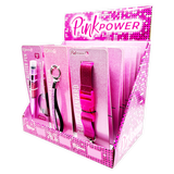 Pink Power Key Chain LanyardandPen Assortment - 22 Pieces Per Retail Ready Display 88529