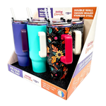 40 oz Stainless-Steel Insulated Seasonal Cups - 15 Pieces Per Retail Ready Display 88571 ROUGHNECK