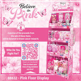 Believe in Pink Breast Cancer Awareness Hydration Impulse Assortment Floor Display - 76 Pieces Per Retail Ready Display Kit 88632
