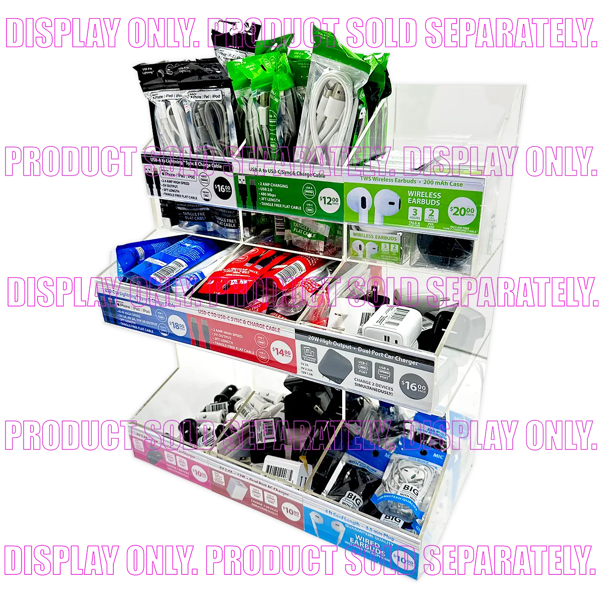 Merchandising Fixture - Acrylic Nine Bin Bulk Display 971620 NOVELTY INC