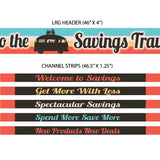 Merchandising Fixture - 4' Merchandising 6 Sign Set 977450 NOVELTY INC