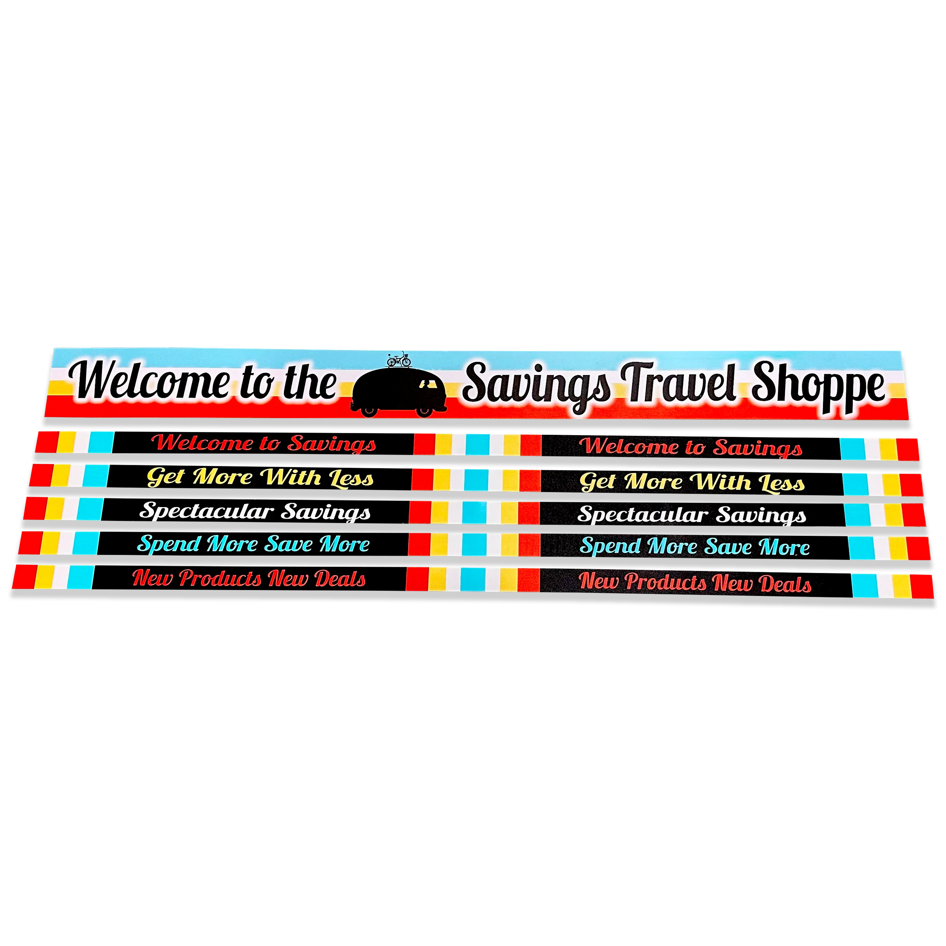 Merchandising Fixture - 4' Merchandising 6 Sign Set 977450 NOVELTY INC