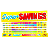Merchandising Fixture - 3' Merchandising 7 Sign Set 978900 NOVELTY INC
