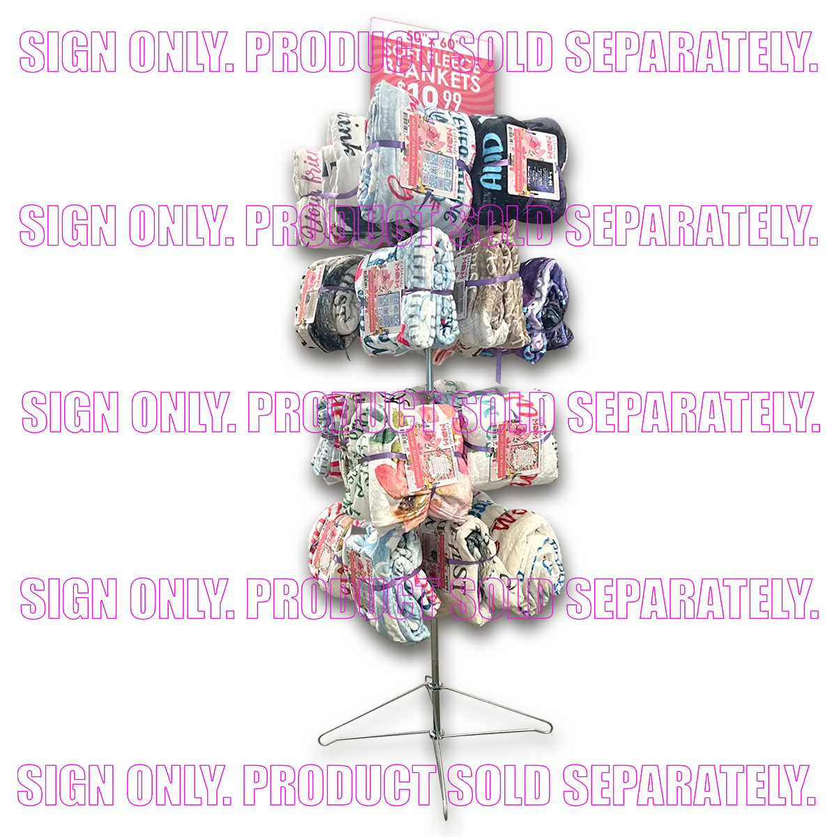Merchandising Fixture - Blanket Spinner Header Sign ONLY 979130 NOVELTY INC