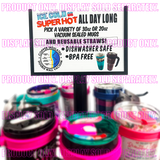 Merchandising Fixture - Cup Spinner Header Sign ONLY 979140 NOVELTY INC