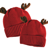 Christmas Antler Winter Knit Hat Beanie - 6 Pieces Per Retail Ready Display 22650